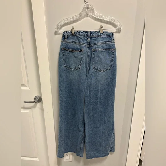 Reformation Pleated Reworked High Rise Wide Leg Jeans -27 - Picture 7 of 13
